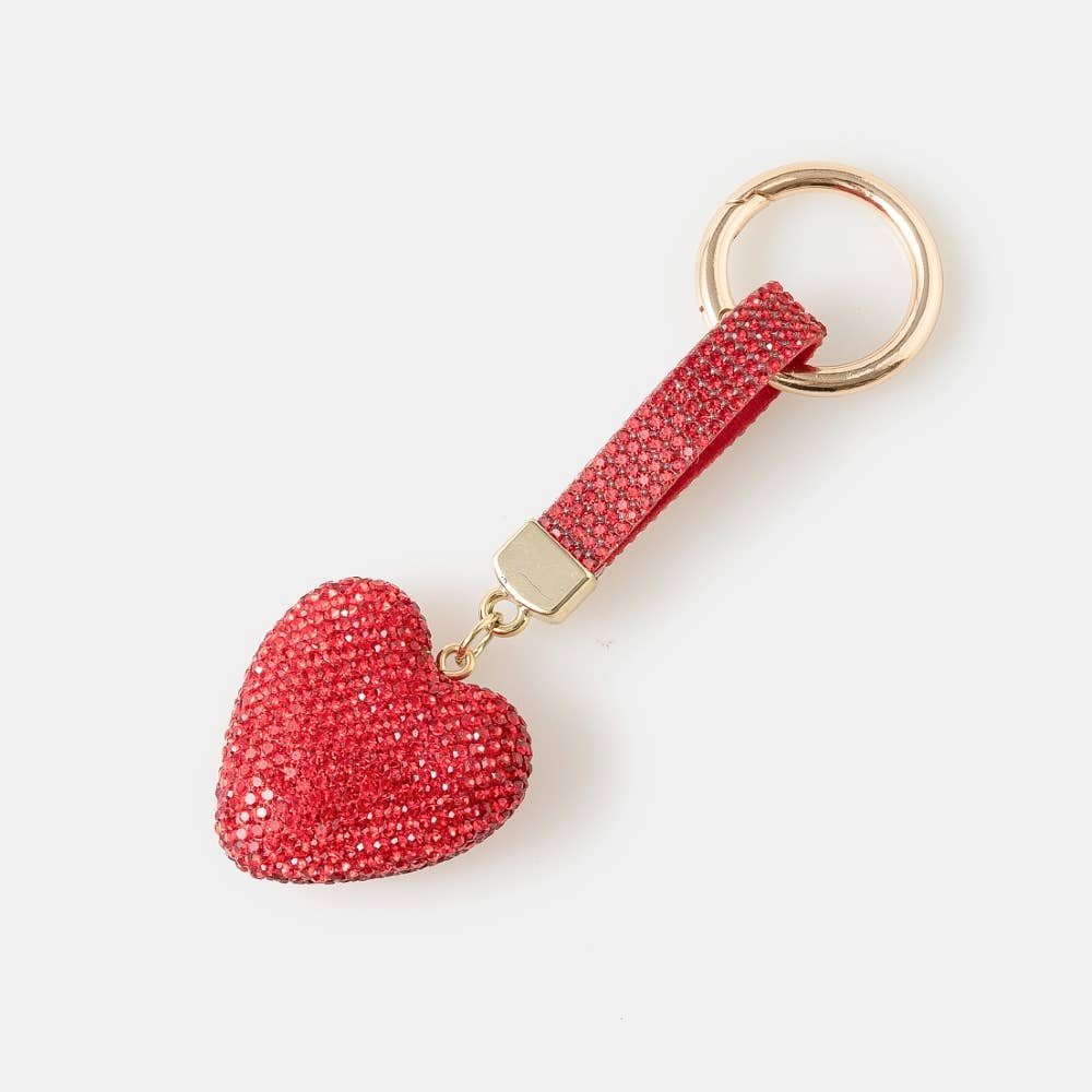 Pave Heart Bag Charm