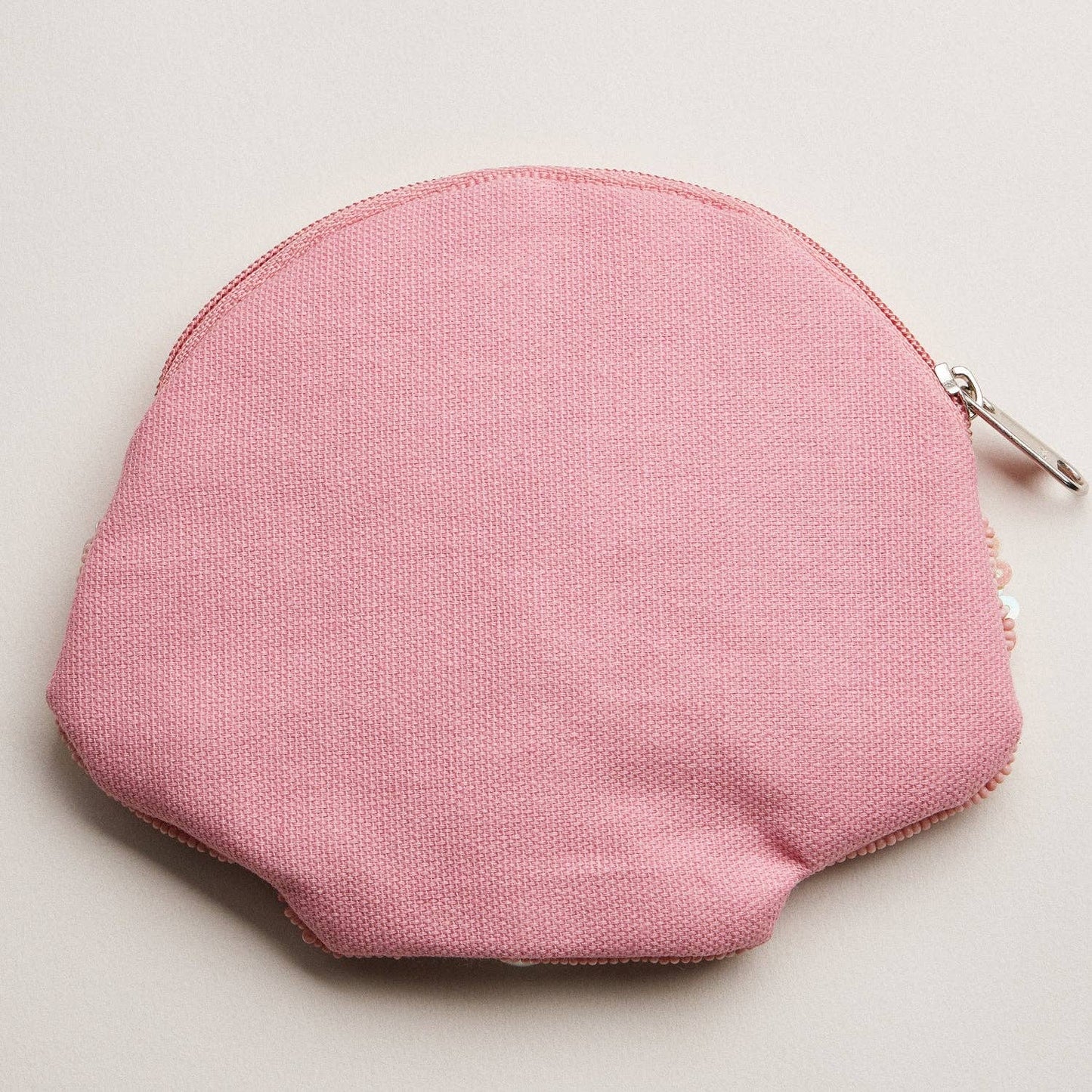 Seashell Beaded Coin Purse with Pearl Accent