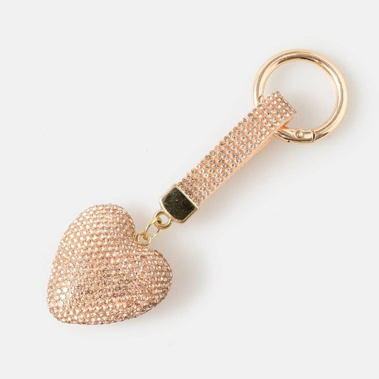 Pave Heart Bag Charm