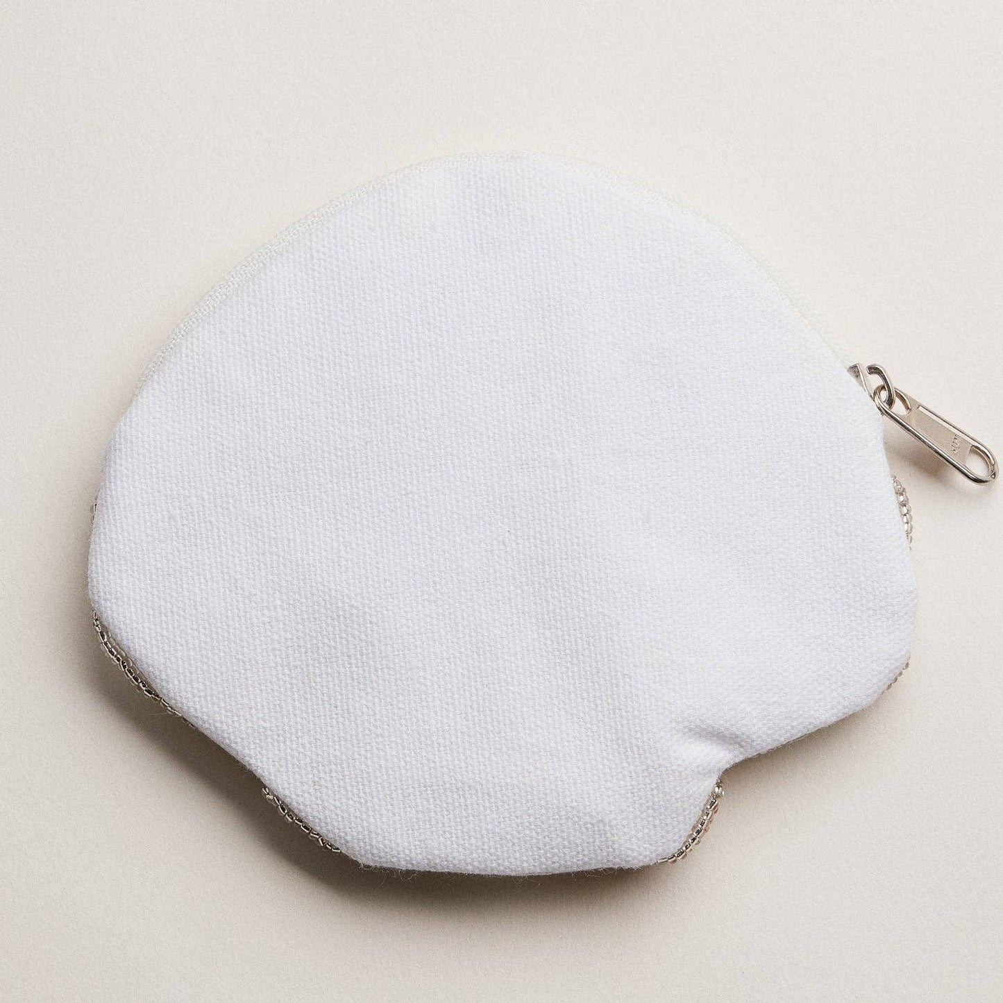 Seashell Beaded Coin Purse with Pearl Accent